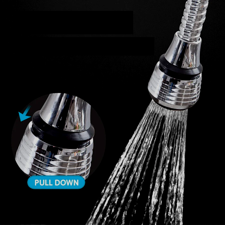AquaFlex Stahl – Edelstahl Wasserhahn Verlängerung mit 360° Drehung & Wasser sparende Funktion Karnz
