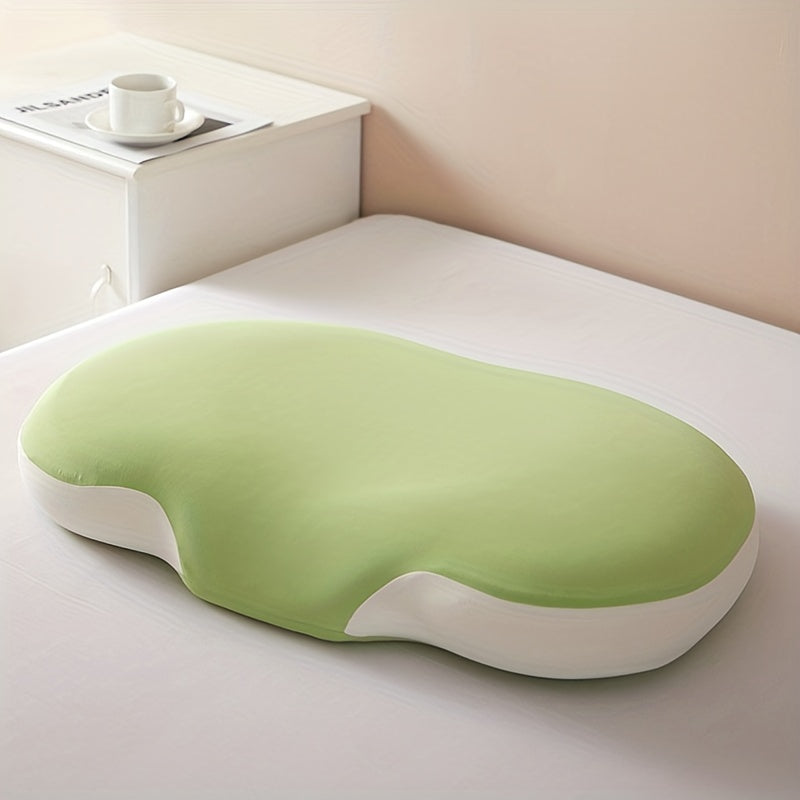 1pc Ovales Macaron Kissen Zervikal Memory Foam Kissen, Kühles Bettkissen Zum Schlafen - Nackenkissen Zur Schmerztherapie Schlafen, Kontur Unterstützung Ergonomisches Kissen Für Seiten-, Rücken-, Bauchschläfer Mit Hoch- Und Niedrigpartition | Karnz