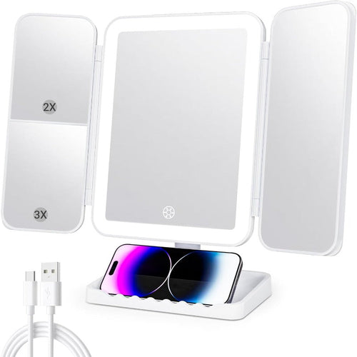 Tri-Fold LED Schminkspiegel Karnz