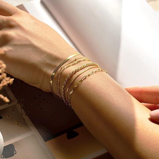 Karnz | 6er Set Klassische Armbänder Stapeln