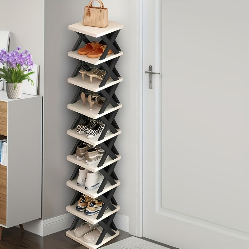 Schmales Schuhregal Turm | Karnz