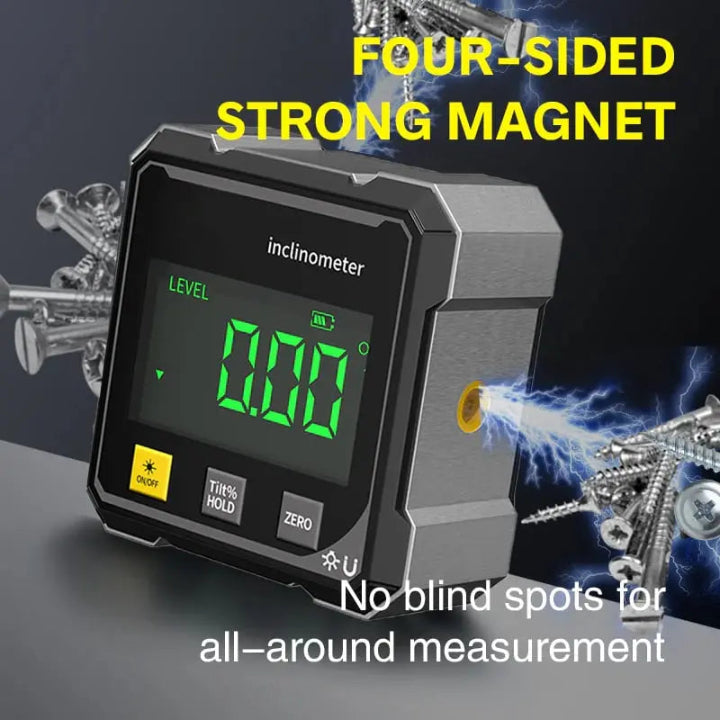 Präzisionswinkelmesser AnglePro – Magnetische digitale Laser-Wasserwaage | Karnz