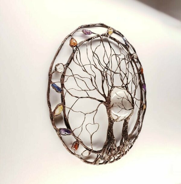 Circle Of Life-Metallbaum Wandkunst | Karnz