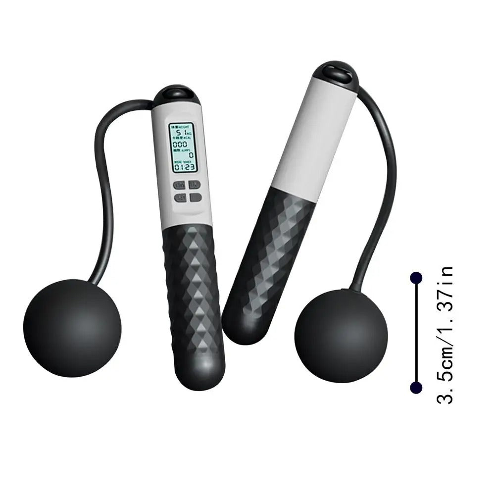 Kabelloses Springseil mit Zähler – Beschwerte Griffe für Home-Cardio-Workouts | Karnz