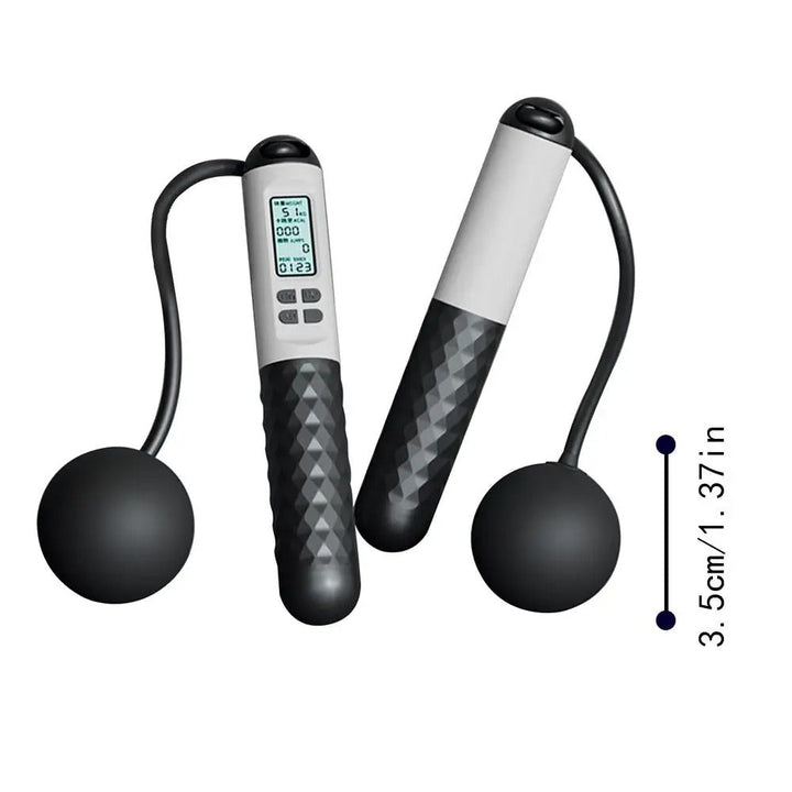 Kabelloses Springseil mit Zähler – Beschwerte Griffe für Home-Cardio-Workouts | Karnz