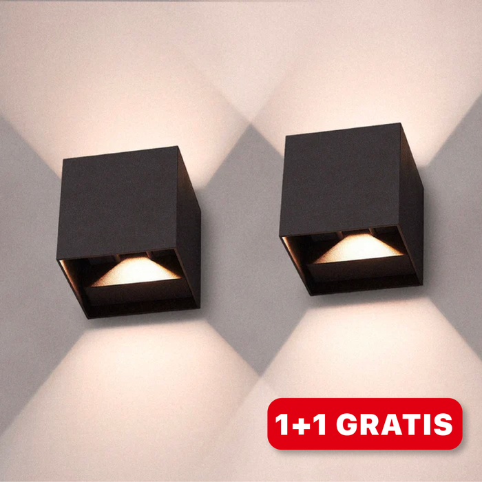 Stylische LED Würfel Wandlampe - LumiCube | Karnz