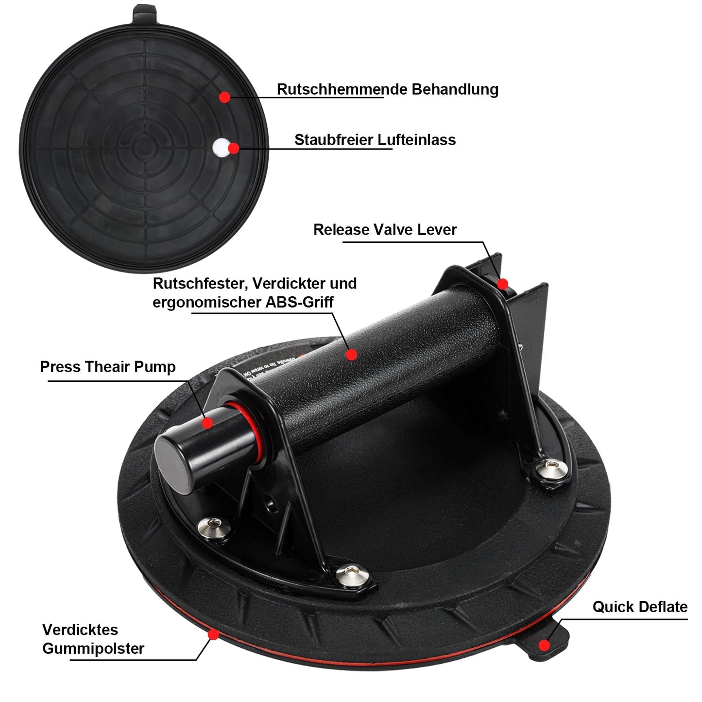 Saugheber Saugnapfhalter 2 Stück max.100KG | Karnz