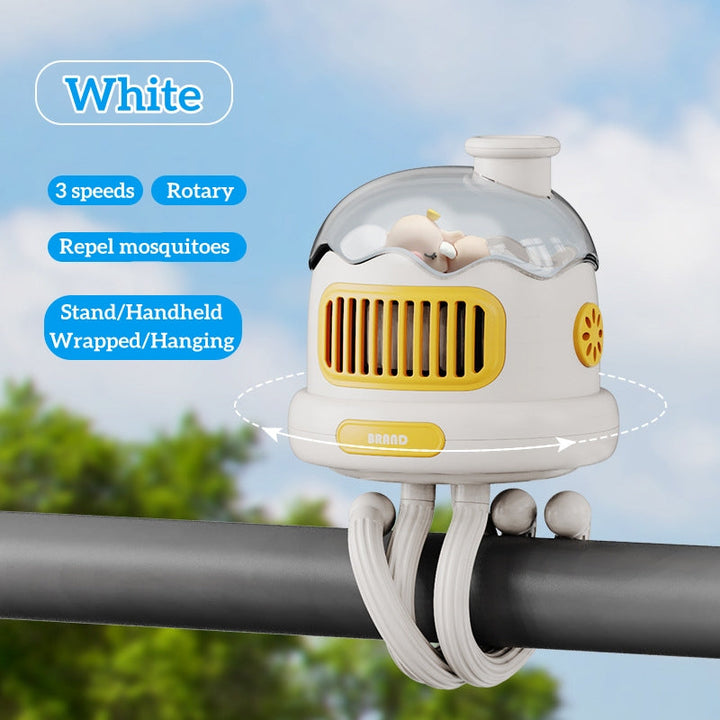 USB wiederaufladbarer tragbarer Mückenabwehr Kinderwagenventilator | Karnz