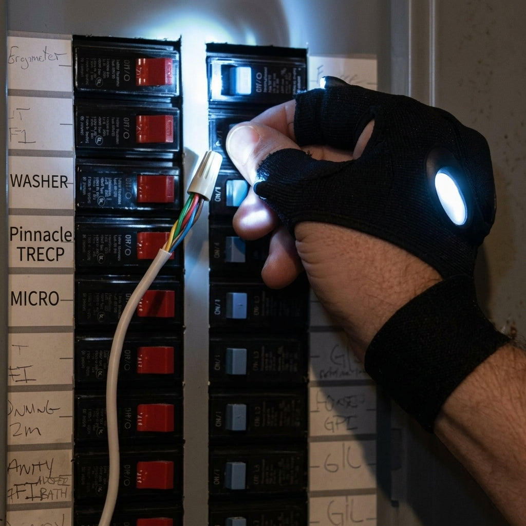 Fingerloser Handschuh LED Taschenlampe | Karnz