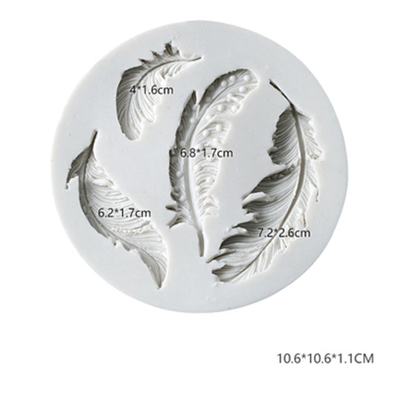 Feathers Fondant Mold | Karnz