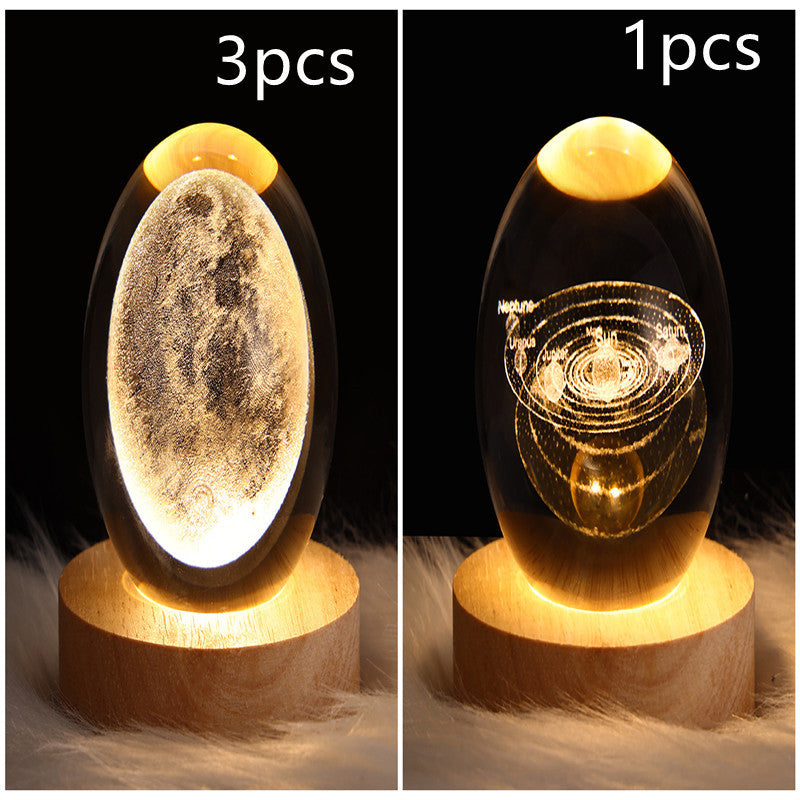 3D Galaxy Kristallkugel LED Nachtlicht | Karnz