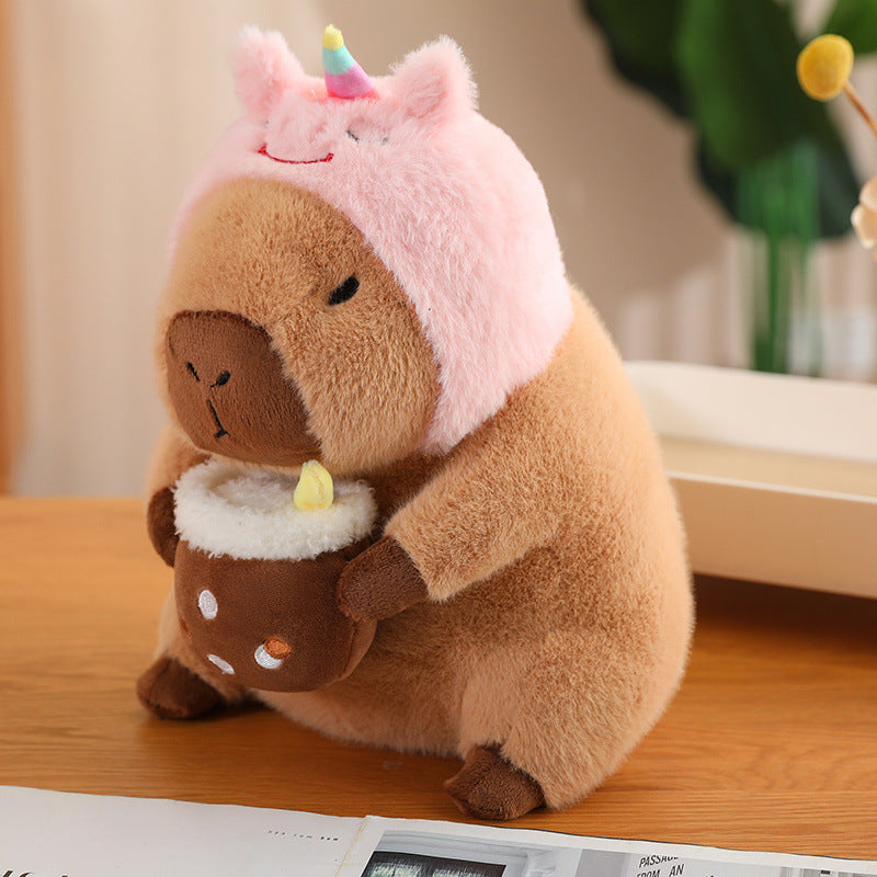 Karnz | CuddleCapy Kuschelpuppe Plüsch | Capybara & Hase Design | Weiches Kuscheltier in Verschiedenen Stilen & Größen