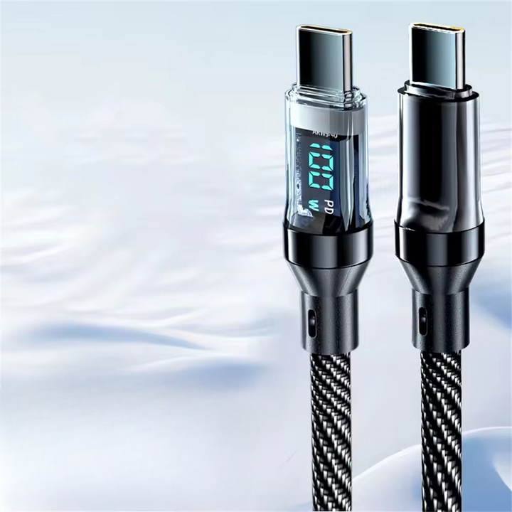 SuperCharge 120W Typ-C Schnellladekabel mit LED-Anzeige