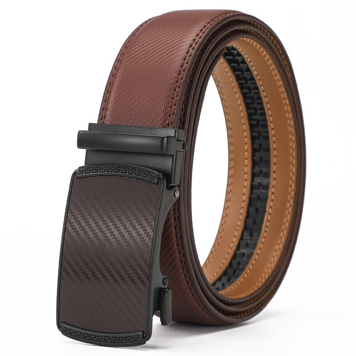 Karnz | Eptchn Leder Ratschenriemen mit verstellbarer Schnalle CrackSlick