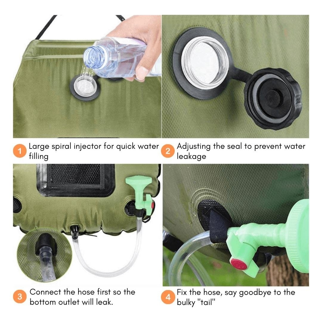 SolarFlow Portable Shower — Erleben Sie warme Freiheit und Frische, wo immer das Abenteuer ruft | Karnz