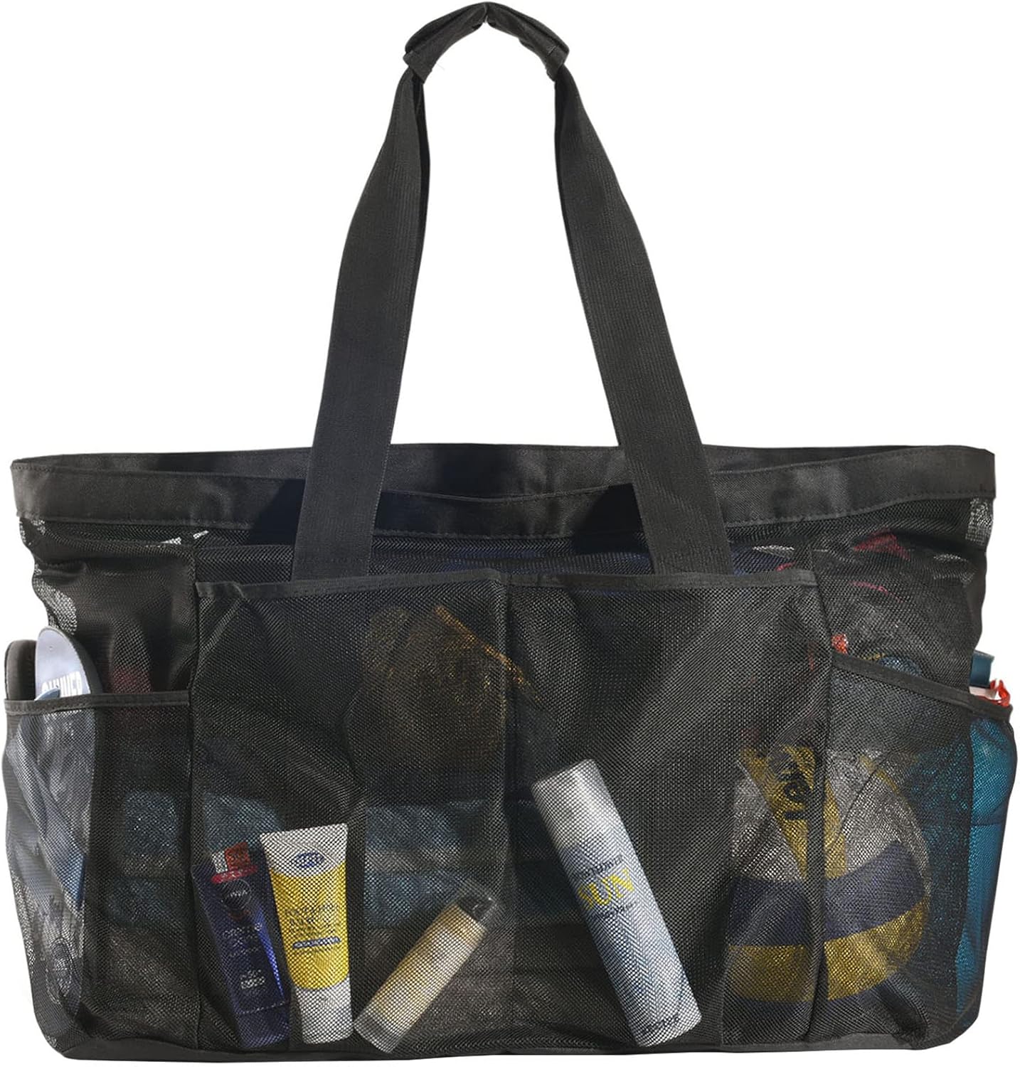 Extra-Große Mesh Strandtasche mit Reißverschluss – Sanddichter Tragetasche | Karnz