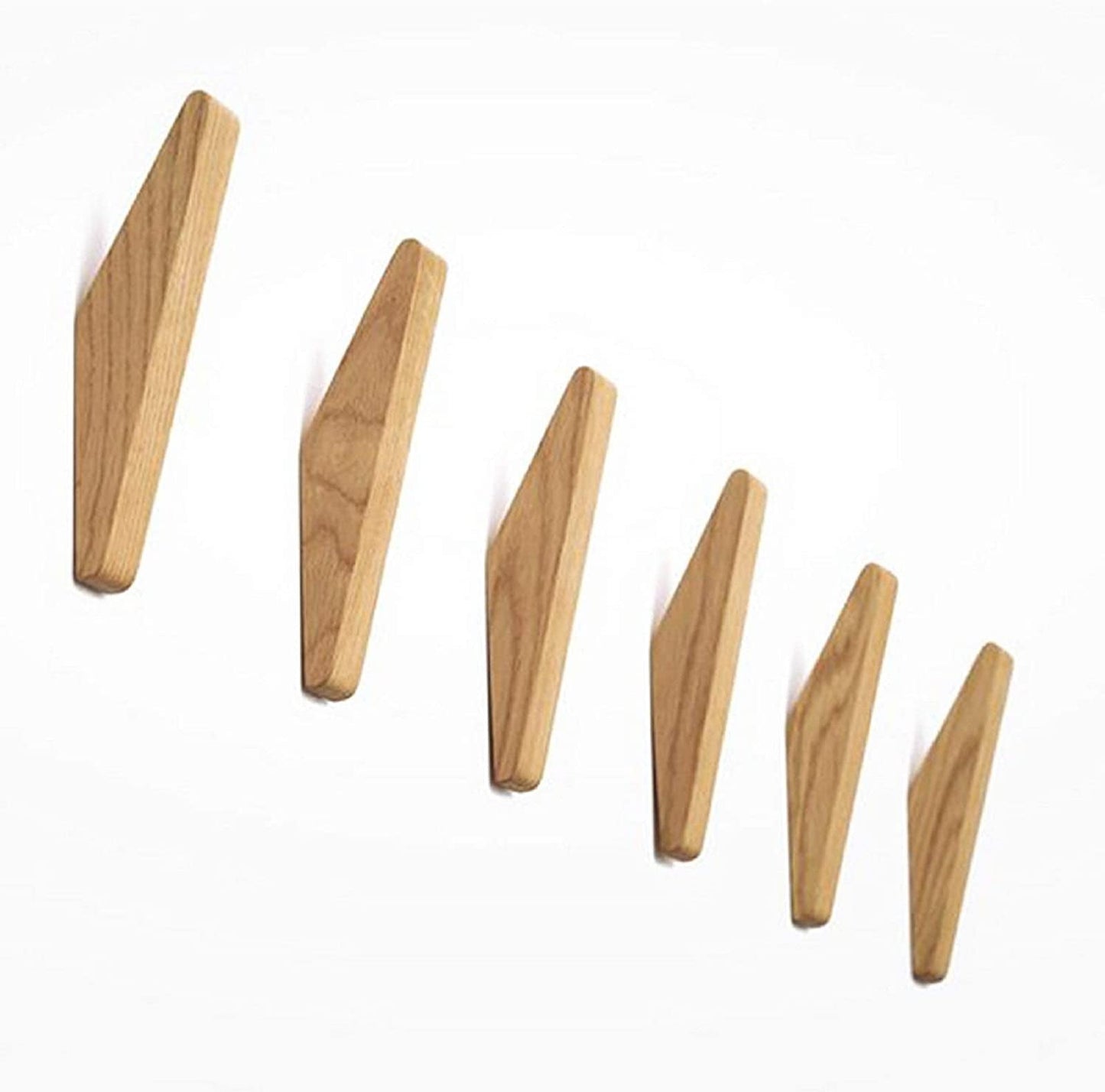 Holzhaken Set Nordhaak – 6 Minimalistische Mäntelhaken aus Massivholz | Karnz