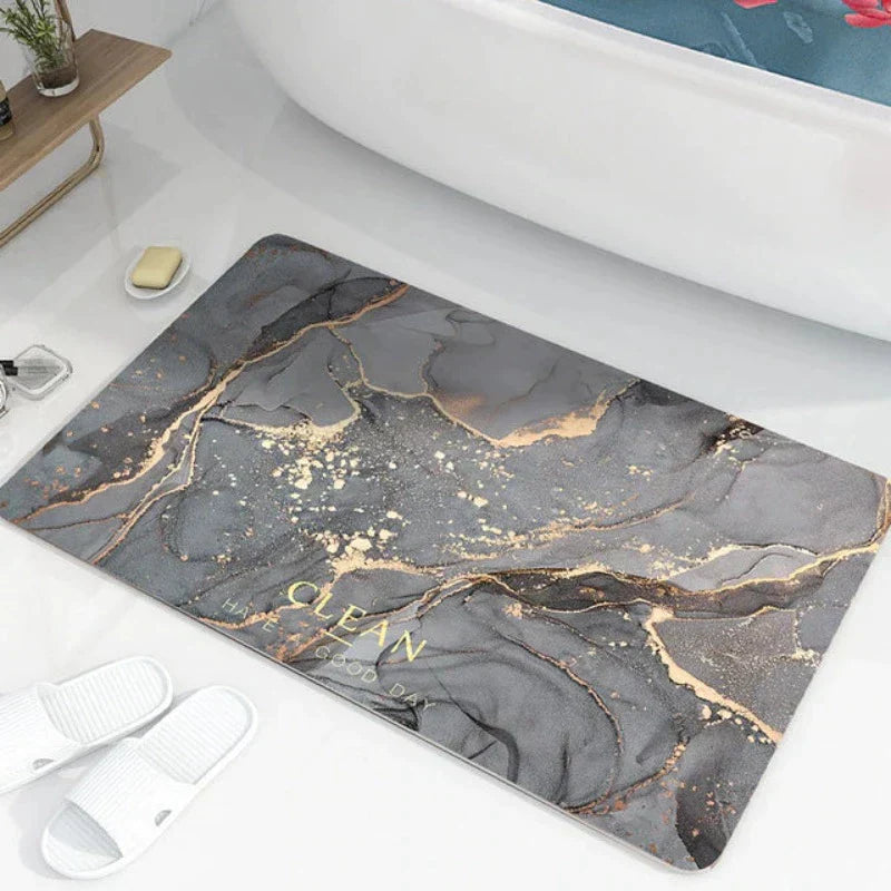 Elegante Marmor Design Badezimmermatte