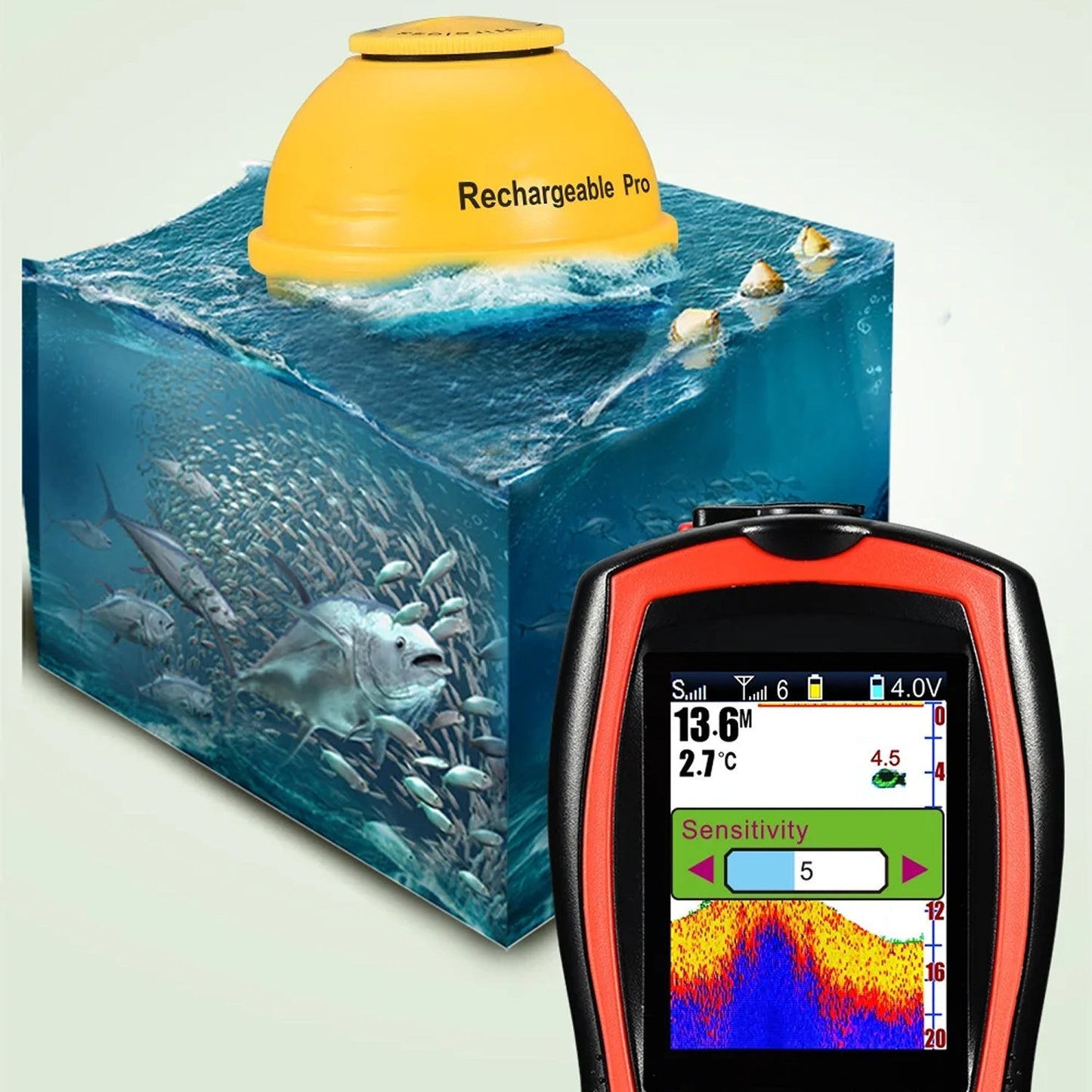 Kabelloser Fischfinder mit 150m Reichweite | Karnz