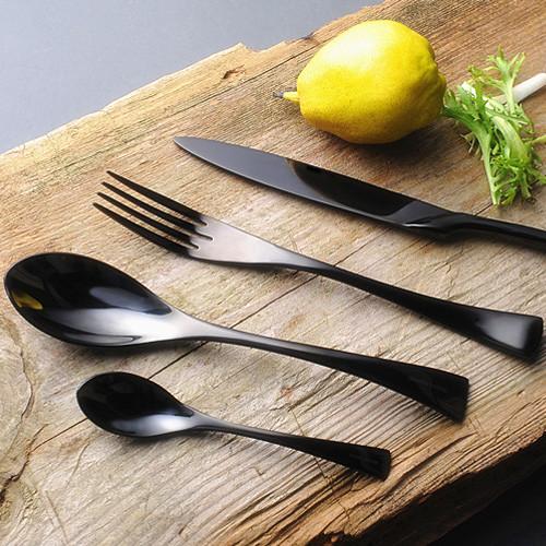 Jet Black Besteck - 4-teiliges Set | Karnz