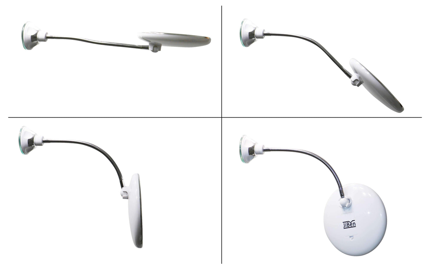 LED-Vergrößerungsspiegel mit flexiblem Schwanenhals | 10-fache Vergrößerung | Tageslicht-LED | Kosmetikspiegel