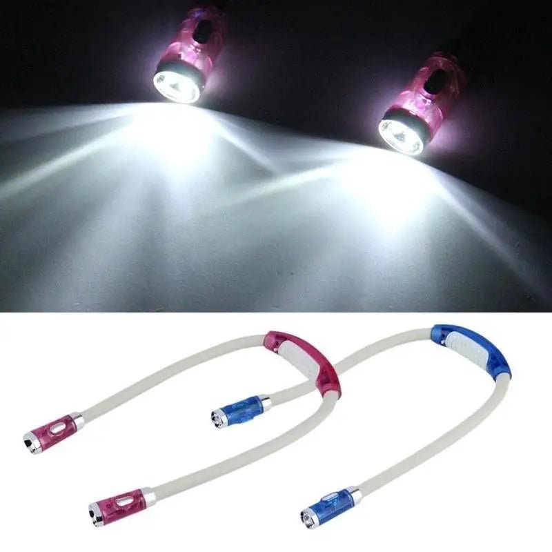 FlexiGlow – Flexible LED-Nackenlampe zum Stricken, Basteln und Lesen