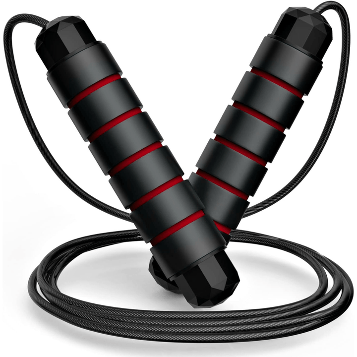 Flexijump Verstellbares Springseil – Verwicklungsfreies Speed-Springseil – Cardio-, Gewichtsabnahme- und Koordinationstraining – Komfortable Schaumstoffgriffe