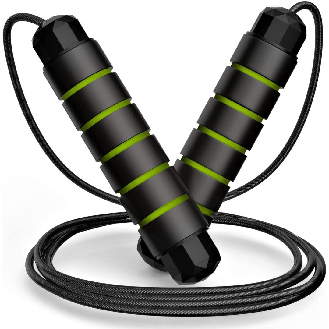Flexijump Verstellbares Springseil – Verwicklungsfreies Speed-Springseil – Cardio-, Gewichtsabnahme- und Koordinationstraining – Komfortable Schaumstoffgriffe