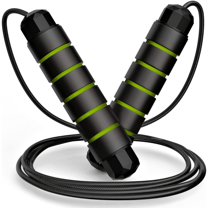 Flexijump Verstellbares Springseil – Verwicklungsfreies Speed-Springseil – Cardio-, Gewichtsabnahme- und Koordinationstraining – Komfortable Schaumstoffgriffe