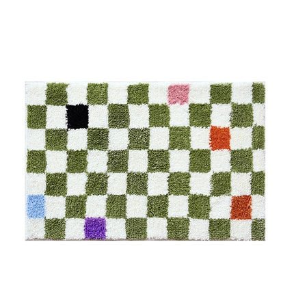 Flauschiger Schachbrett-Teppich