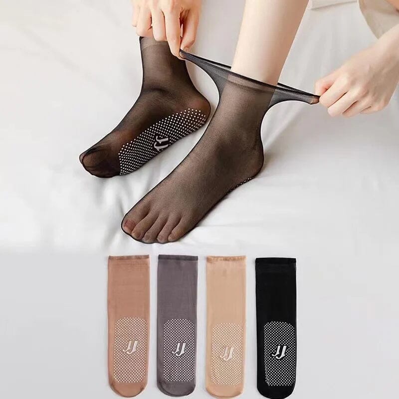 Unsichtbare, rutschfeste Kristallseide Socken | Karnz