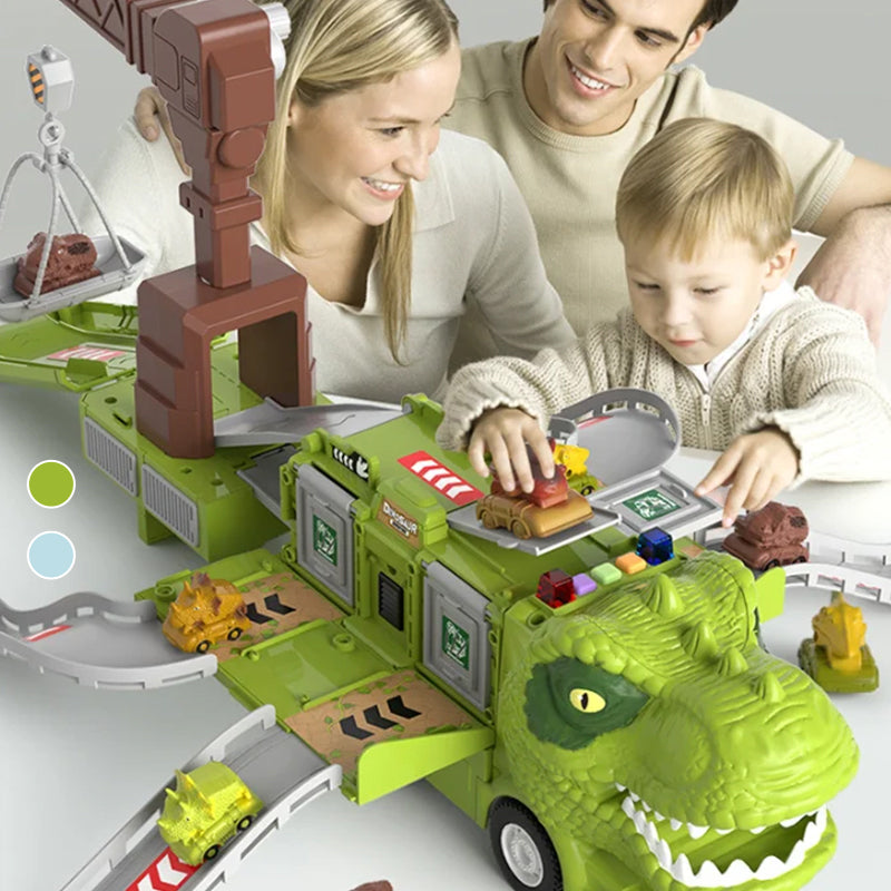 Neues Dinosaurier Transformations Ingenieur Lkw Schienen Spielzeugset Karnz