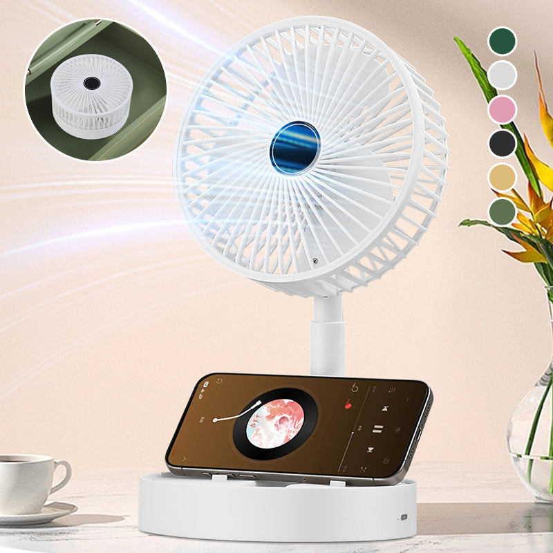 Portae Rechargeae Teleskope-Ventilator mit geräuscharmem Design und einstellbarer Höhe