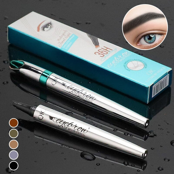 Karnz | Wasserdichter 3D-Microblading-Augenbrauenstift mit 4 Gabelspitzen