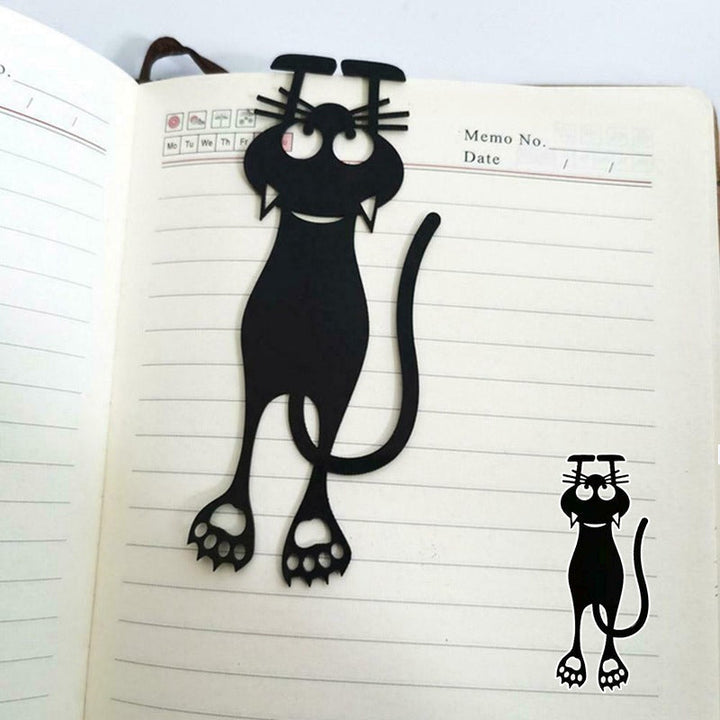 Ausschnitt Schwarze Katze Lesezeichen Karnz