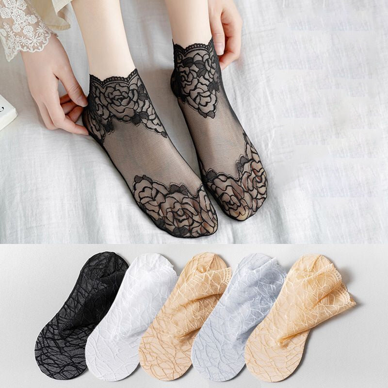 Neue Damenmode Spitzensocken