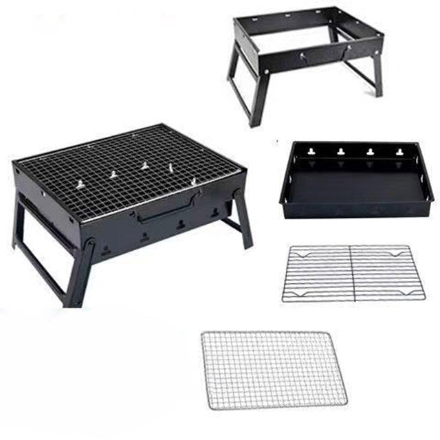 Faltbarer Holzkohlegrill Tragbarer Außen-Grill für BBQ Picknick | Karnz