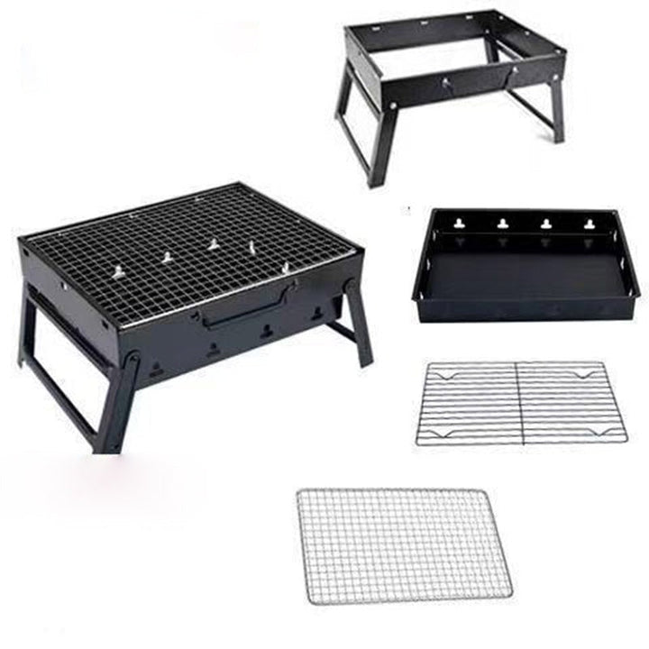 Faltbarer Holzkohlegrill Tragbarer Außen-Grill für BBQ Picknick | Karnz