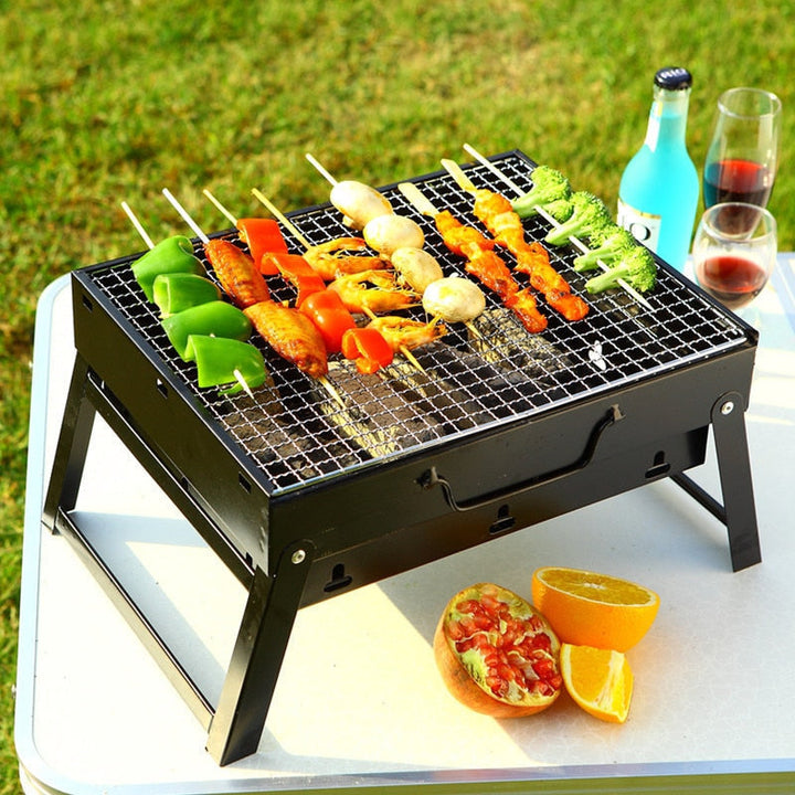 Faltbarer Holzkohlegrill Tragbarer Außen-Grill für BBQ Picknick | Karnz