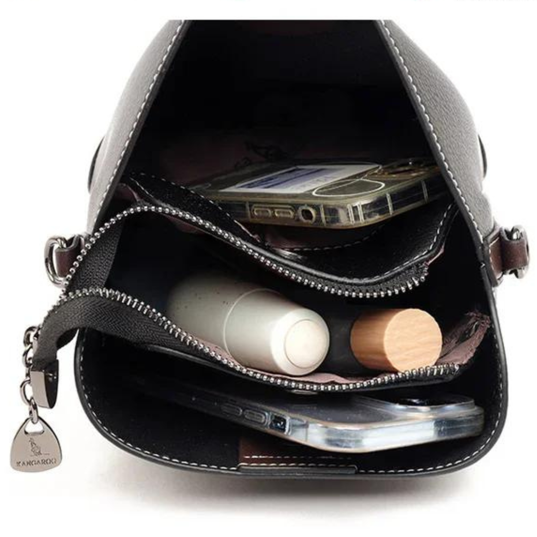 Schultertasche: Niche Damen-Umhängetasche aus echtem Leder