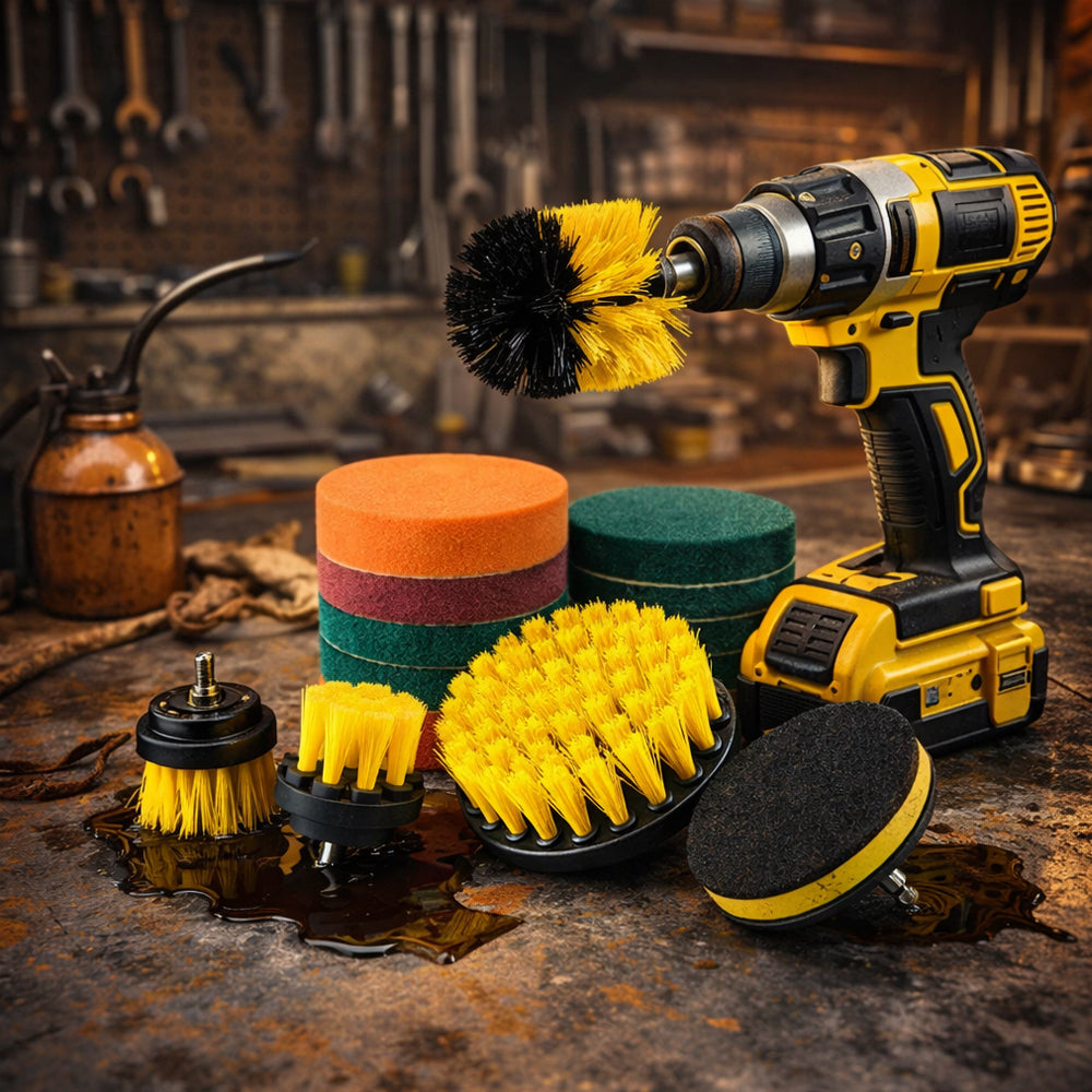 12-in-1-Reinigungsbürsten-Set für Bohrmaschine | Karnz