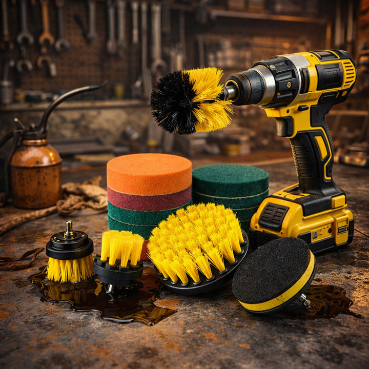 12-in-1-Reinigungsbürsten-Set für Bohrmaschine | Karnz