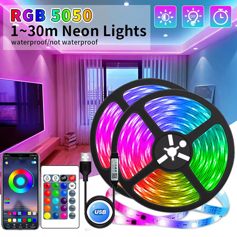 USB LED STRIPE MIT FARBWECHSEL - RGB LICHT FÜR RAUMDEKORATION & TV-HINTERGRUNDBELEUCHTUNG | Karnz