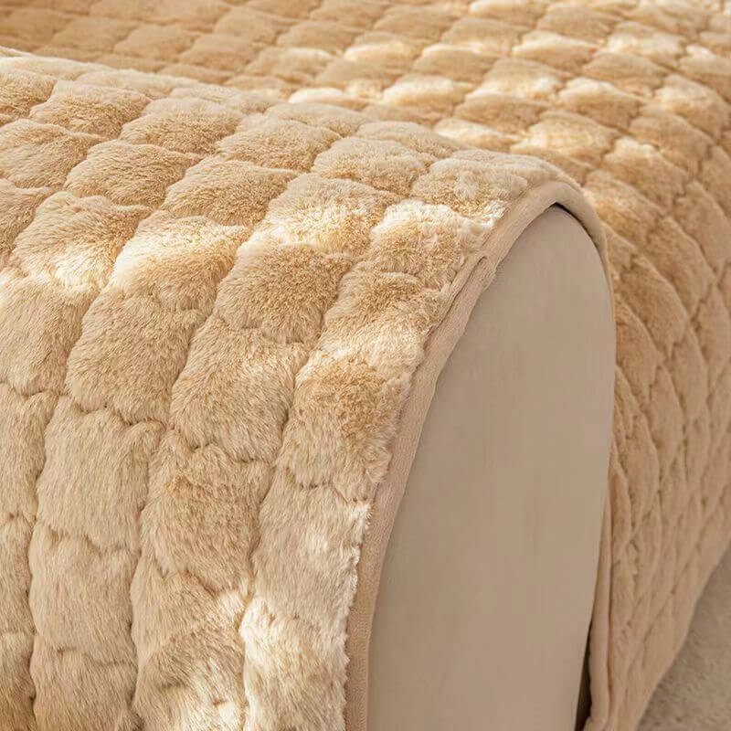 Biscuit Plush Soft Rutschfeste Couchabdeckung mit Antirutschdesign | Karnz