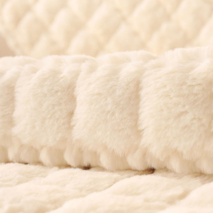 Biscuit Plush Soft Rutschfeste Couchabdeckung mit Antirutschdesign | Karnz