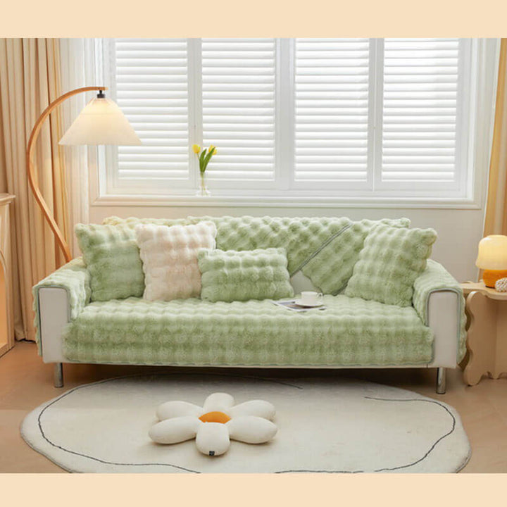 Kuschelplüsch Einfarbige Rutschfeste Couchdecke für Komfort | Karnz
