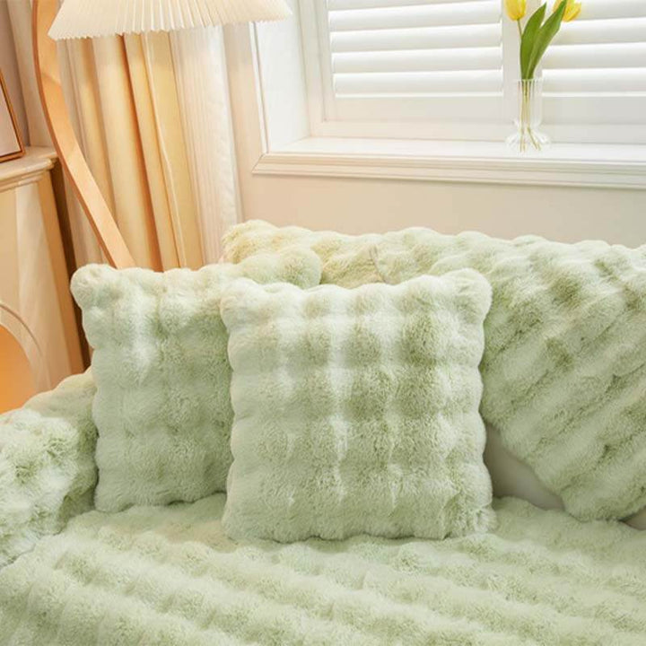 Kuschelplüsch Einfarbige Rutschfeste Couchdecke für Komfort | Karnz