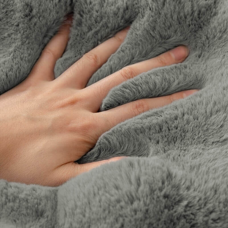 Kuschelplüsch Einfarbige Rutschfeste Couchdecke für Komfort | Karnz
