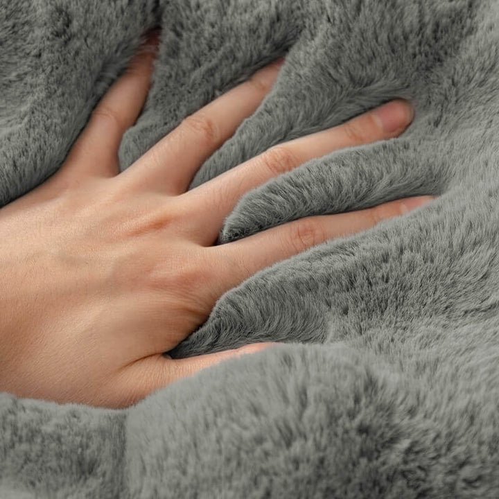 Kuschelplüsch Einfarbige Rutschfeste Couchdecke für Komfort | Karnz