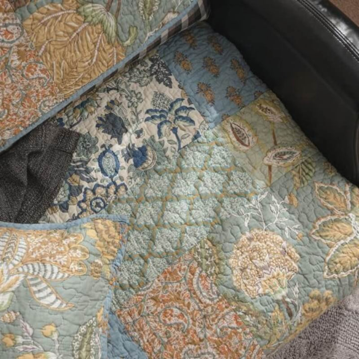 Europäische florale Baumwollsofa-Abdeckung Schutzhülle rutschfest | Karnz